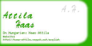 attila haas business card